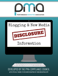 PMA Blogging and New Media Disclosure Information