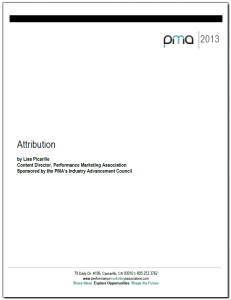 Attribution White Paper - PMA