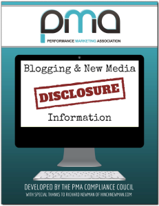 Blogging and New Media Disclosure Information