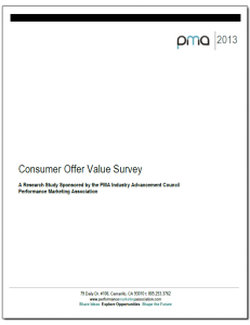 Consumer Offer Value Survey PMA